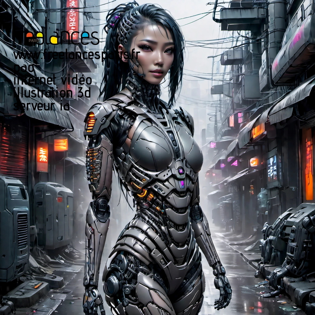 Pao mise en page internet vidéo illustration 3d serveur IA générative AI freelance paris studio de création magazines nd597oy0